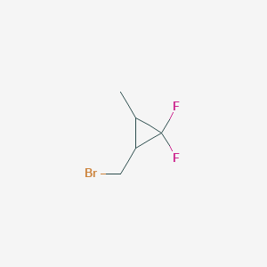 molecular formula C5H7BrF2 B1448926 2-(Bromomethyl)-1,1-difluoro-3-methylcyclopropane CAS No. 2092051-28-8