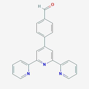 molecular formula C22H15N3O B144893 4-(2,6-dipyridin-2-ylpyridin-4-yl)benzaldehyde CAS No. 138253-30-2