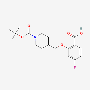 4-(2-Carboxy-5-fluorophenoxymethyl)-piperidine-1-carboxylic acid tert-butyl ester