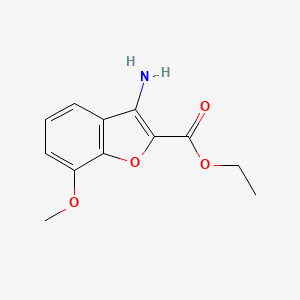 molecular formula C12H13NO4 B1448945 Ethyl 3-amino-7-methoxy-1-benzofuran-2-carboxylate CAS No. 1351479-14-5