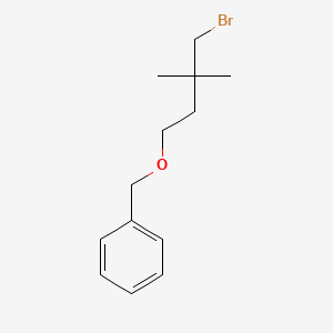molecular formula C13H19BrO B1448949 [(4-Bromo-3,3-dimethylbutoxy)methyl]benzene CAS No. 1876253-05-2