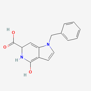 molecular formula C15H14N2O3 B1448950 1-Benzyl-4-hydroxy-5,6-dihydro-1H-pyrrolo[3,2-c]pyridine-6-carboxylic acid CAS No. 1000342-24-4