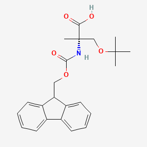 molecular formula C23H27NO5 B1448954 (S)-Fmoc-2-氨基-3-叔丁氧基-2-甲基丙酸 CAS No. 914399-98-7