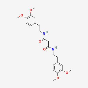 molecular formula C23H30N2O6 B14489540 N~1~,N~3~-Bis[2-(3,4-dimethoxyphenyl)ethyl]propanediamide CAS No. 64150-15-8