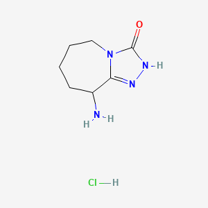 molecular formula C7H13ClN4O B1448955 9-氨基-2H,3H,5H,6H,7H,8H,9H-[1,2,4]三唑并[4,3-a]氮杂菲-3-酮盐酸盐 CAS No. 2060050-98-6