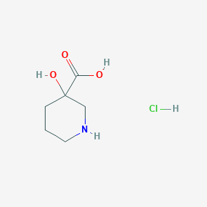 molecular formula C6H12ClNO3 B1448958 3-Hydroxypiperidine-3-carboxylic acid hydrochloride CAS No. 2059933-10-5