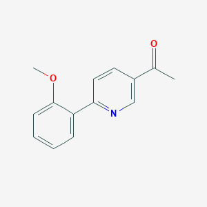 molecular formula C14H13NO2 B1448961 1-[6-(2-甲氧基苯基)吡啶-3-基]-乙酮 CAS No. 1194091-72-9