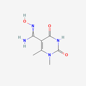 molecular formula C7H10N4O3 B1448967 N'-hydroxy-1,6-dimethyl-2,4-dioxopyrimidine-5-carboximidamide CAS No. 2060523-60-4