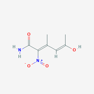 molecular formula C7H10N2O4 B1448968 (2Z,4E)-5-Hydroxy-3-methyl-2-nitrohexa-2,4-dienamide CAS No. 1858264-57-9
