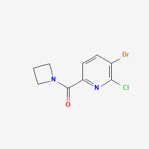 molecular formula C9H8BrClN2O B1448973 Azetidin-1-yl-(5-bromo-6-chloropyridin-2-yl)methanone CAS No. 2166946-61-6