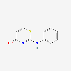 molecular formula C10H8N2OS B14489746 2-Anilino-4H-1,3-thiazin-4-one CAS No. 65200-44-4