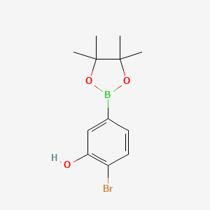 molecular formula C12H16BBrO3 B1448976 4-Bromo-3-hydroxyphenylboronic acid pinacol ester CAS No. 2121512-98-7