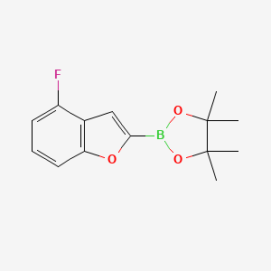 molecular formula C14H16BFO3 B1448980 (4-Fluorobenzofuran-2-yl)boronic acid pinacol ester CAS No. 2121514-66-5