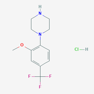 molecular formula C12H16ClF3N2O B1448984 1-(4-(trifluoroMethyl)-2-Methoxyphenyl)piperazine hydrochloride CAS No. 1416714-20-9
