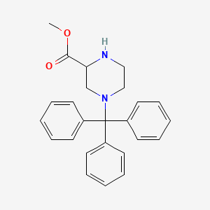 molecular formula C25H26N2O2 B1448990 Methyl 4-tritylpiperazine-2-carboxylate CAS No. 1709876-82-3