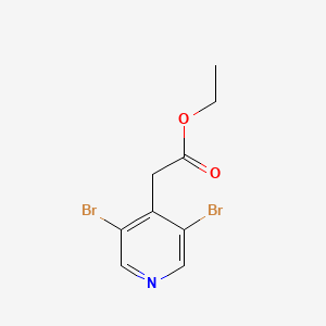 molecular formula C9H9Br2NO2 B1448998 Ethyl 3,5-dibromopyridine-4-acetate CAS No. 1806347-62-5