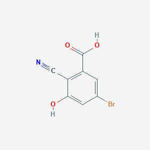 molecular formula C8H4BrNO3 B1448999 5-Bromo-2-cyano-3-hydroxybenzoic acid CAS No. 1805487-59-5
