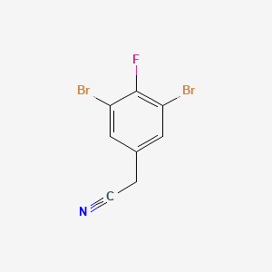 B1449000 3,5-Dibromo-4-fluorophenylacetonitrile CAS No. 1806351-39-2