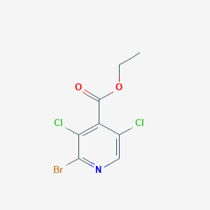 molecular formula C8H6BrCl2NO2 B1449008 Ethyl 2-bromo-3,5-dichloroisonicotinate CAS No. 1807009-32-0