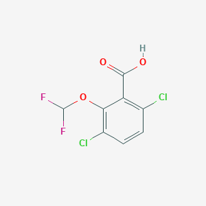 molecular formula C8H4Cl2F2O3 B1449011 3,6-Dichloro-2-(difluoromethoxy)benzoic acid CAS No. 1803712-69-7
