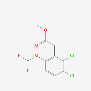molecular formula C11H10Cl2F2O3 B1449012 Ethyl 2,3-dichloro-6-(difluoromethoxy)phenylacetate CAS No. 1803806-65-6