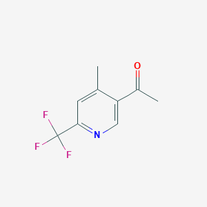 molecular formula C9H8F3NO B1449013 1-(6-(Trifluoromethyl)-4-methylpyridin-3-yl)ethanone CAS No. 1881330-45-5