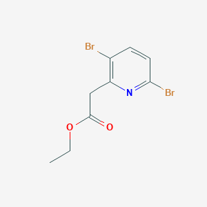 molecular formula C9H9Br2NO2 B1449017 Ethyl 3,6-dibromopyridine-2-acetate CAS No. 1806273-97-1