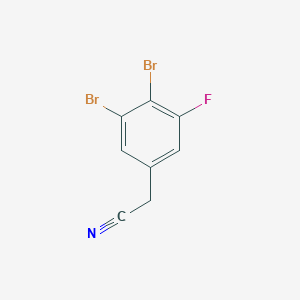 molecular formula C8H4Br2FN B1449018 3,4-二溴-5-氟苯乙腈 CAS No. 1803779-04-5