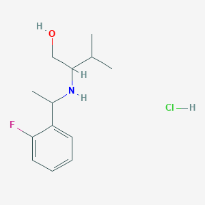 molecular formula C13H21ClFNO B1449019 2-{[1-(2-Fluorophenyl)ethyl]amino}-3-methylbutan-1-ol hydrochloride CAS No. 1803583-20-1