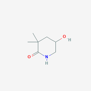 molecular formula C7H13NO2 B1449035 5-Hydroxy-3,3-dimethylpiperidin-2-one CAS No. 1785044-63-4