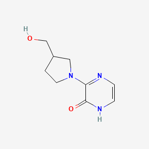 molecular formula C9H13N3O2 B1449042 3-(3-(hydroxymethyl)pyrrolidin-1-yl)pyrazin-2(1H)-one CAS No. 1596836-16-6