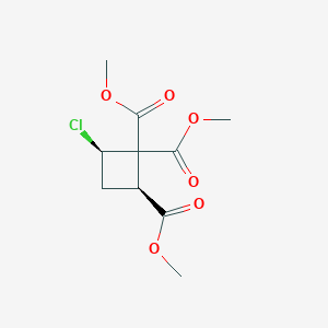 molecular formula C10H13ClO6 B14490430 trimethyl (2S,4R)-4-chlorocyclobutane-1,1,2-tricarboxylate CAS No. 64374-68-1