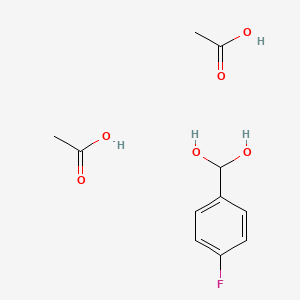 molecular formula C11H15FO6 B14490463 Acetic acid--(4-fluorophenyl)methanediol (2/1) CAS No. 64002-52-4