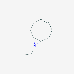 molecular formula C10H17N B14490486 9-Ethyl-9-azabicyclo[6.1.0]non-4-ene CAS No. 64776-23-4