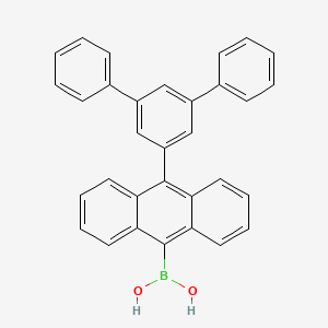 molecular formula C32H23BO2 B1449051 (10-([1,1':3',1''-Terphenyl]-5'-yl)anthracen-9-yl)boronic acid CAS No. 1415334-59-6