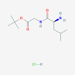 molecular formula C12H25ClN2O3 B1449053 H-Leu-Gly-OtBu HCl CAS No. 56610-13-0