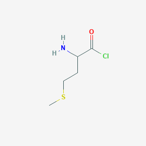molecular formula C5H10ClNOS B14490548 Butanoyl chloride, 2-amino-4-(methylthio)- CAS No. 63729-69-1