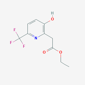 molecular formula C10H10F3NO3 B1449056 Ethyl 3-hydroxy-6-(trifluoromethyl)-pyridine-2-acetate CAS No. 1806317-05-4