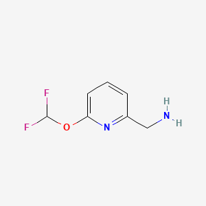 molecular formula C7H8F2N2O B1449057 [6-(Difluoromethoxy)pyridin-2-yl]methanamine CAS No. 2044834-22-0