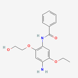 molecular formula C17H20N2O4 B14490598 N-[4-Amino-5-ethoxy-2-(2-hydroxyethoxy)phenyl]benzamide CAS No. 63385-77-3