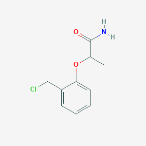 molecular formula C10H12ClNO2 B14490599 2-[2-(Chloromethyl)phenoxy]propanamide CAS No. 65852-92-8