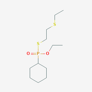 molecular formula C12H25O2PS2 B14490612 O-Ethyl S-[2-(ethylsulfanyl)ethyl] cyclohexylphosphonothioate CAS No. 63811-78-9