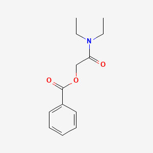 molecular formula C13H17NO3 B14490628 Benzoic acid diethylcarbamoylmethyl ester CAS No. 64649-63-4
