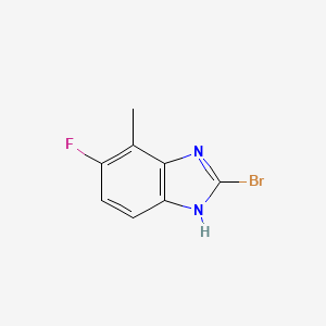 molecular formula C8H6BrFN2 B1449063 2-Bromo-6-fluoro-7-methyl-1H-benzo[d]imidazole CAS No. 1388069-49-5