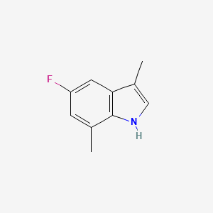 molecular formula C10H10FN B1449064 5-氟-3,7-二甲基-1H-吲哚 CAS No. 1360931-64-1