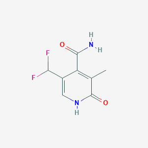 molecular formula C8H8F2N2O2 B1449066 5-(Difluoromethyl)-2-hydroxy-3-methylpyridine-4-carboxamide CAS No. 1805065-73-9