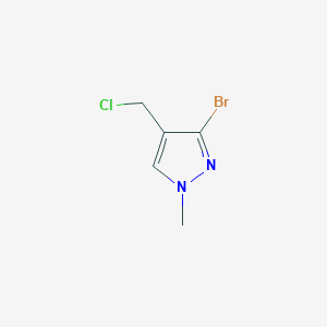molecular formula C5H6BrClN2 B1449067 3-bromo-4-(chloromethyl)-1-methyl-1H-pyrazole CAS No. 2060043-12-9