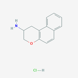 molecular formula C13H14ClNO B1449068 1H,2H,3H-naphtho[2,1-b]pyran-2-amine hydrochloride CAS No. 2031260-41-8