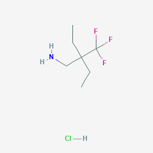 molecular formula C7H15ClF3N B1449069 3-(Aminomethyl)-3-(trifluoromethyl)pentane hydrochloride CAS No. 2059955-96-1