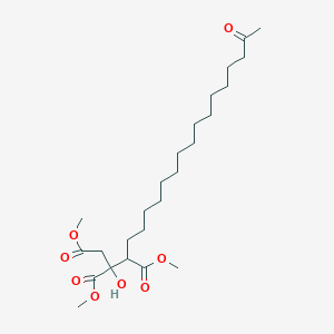 molecular formula C25H44O8 B14490691 Trimethyl 2-hydroxy-18-oxononadecane-1,2,3-tricarboxylate CAS No. 64767-77-7